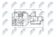 Gelenksatz, Antriebswelle Vorderachse links NTY NPW-TY-067