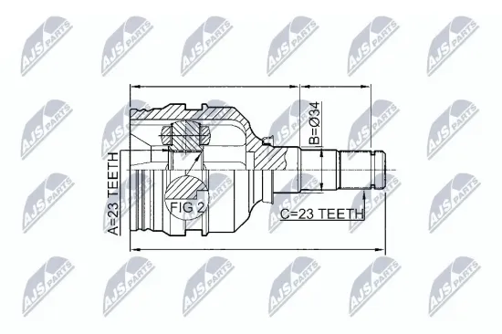 Gelenksatz, Antriebswelle NTY NPW-TY-067 Bild Gelenksatz, Antriebswelle NTY NPW-TY-067