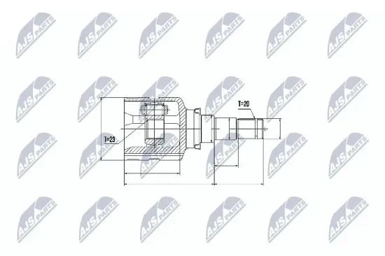 Gelenksatz, Antriebswelle Vorderachse getriebeseitig NTY NPW-TY-070 Bild Gelenksatz, Antriebswelle Vorderachse getriebeseitig NTY NPW-TY-070