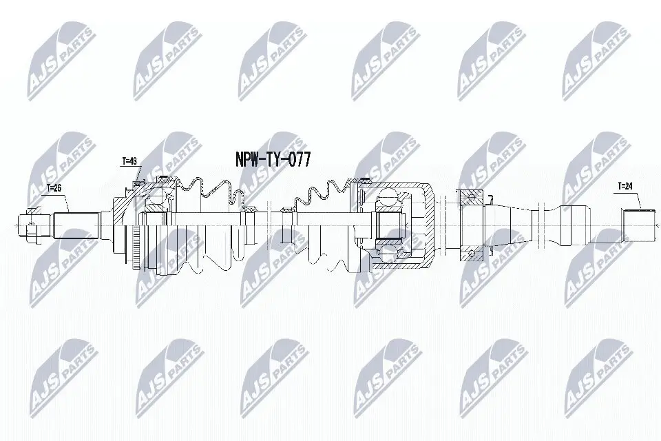 Antriebswelle Hinterachse rechts NTY NPW-TY-077