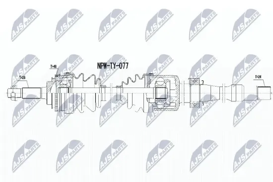 Antriebswelle Hinterachse rechts NTY NPW-TY-077 Bild Antriebswelle Hinterachse rechts NTY NPW-TY-077