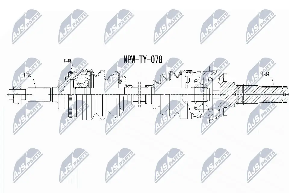 Antriebswelle Hinterachse links NTY NPW-TY-078