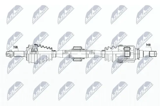 Antriebswelle Vorderachse rechts NTY NPW-TY-085 Bild Antriebswelle Vorderachse rechts NTY NPW-TY-085