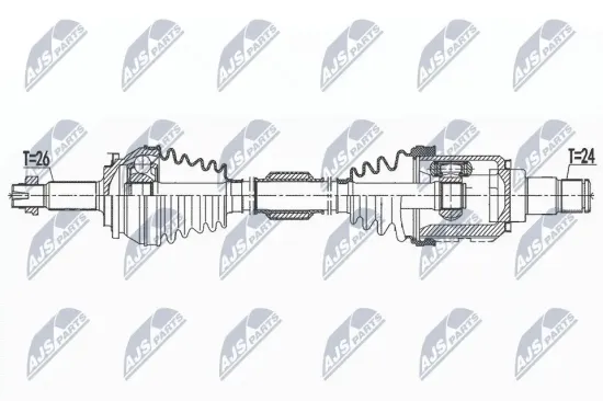 Antriebswelle Vorderachse links NTY NPW-TY-155 Bild Antriebswelle Vorderachse links NTY NPW-TY-155