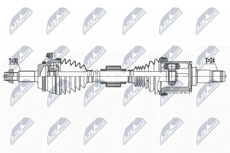 Antriebswelle Vorderachse links NTY NPW-TY-161