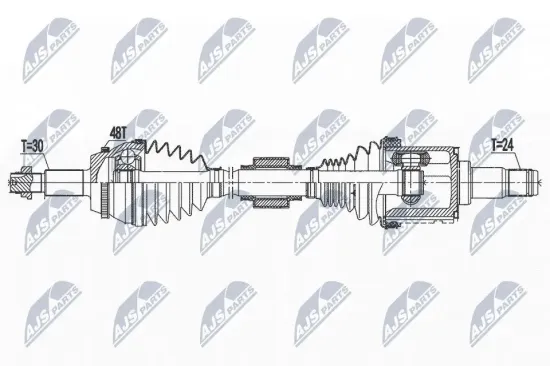 Antriebswelle Vorderachse links NTY NPW-TY-161 Bild Antriebswelle Vorderachse links NTY NPW-TY-161