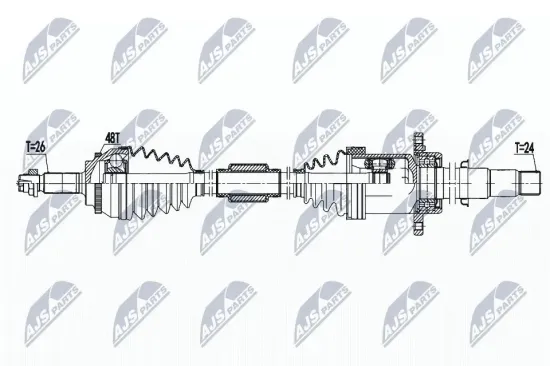 Antriebswelle Vorderachse rechts NTY NPW-TY-174 Bild Antriebswelle Vorderachse rechts NTY NPW-TY-174