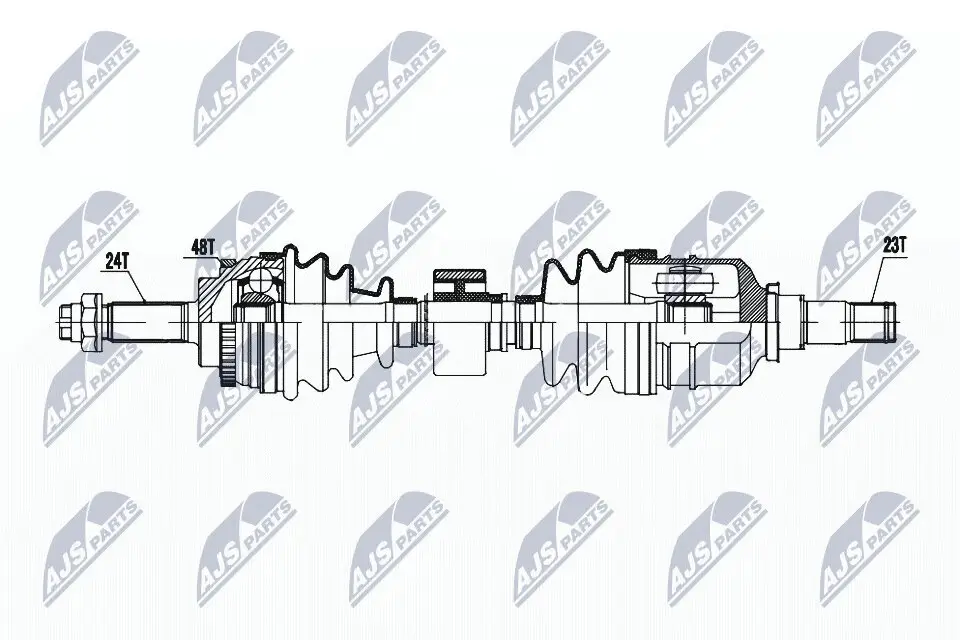 Antriebswelle Vorderachse rechts NTY NPW-TY-179