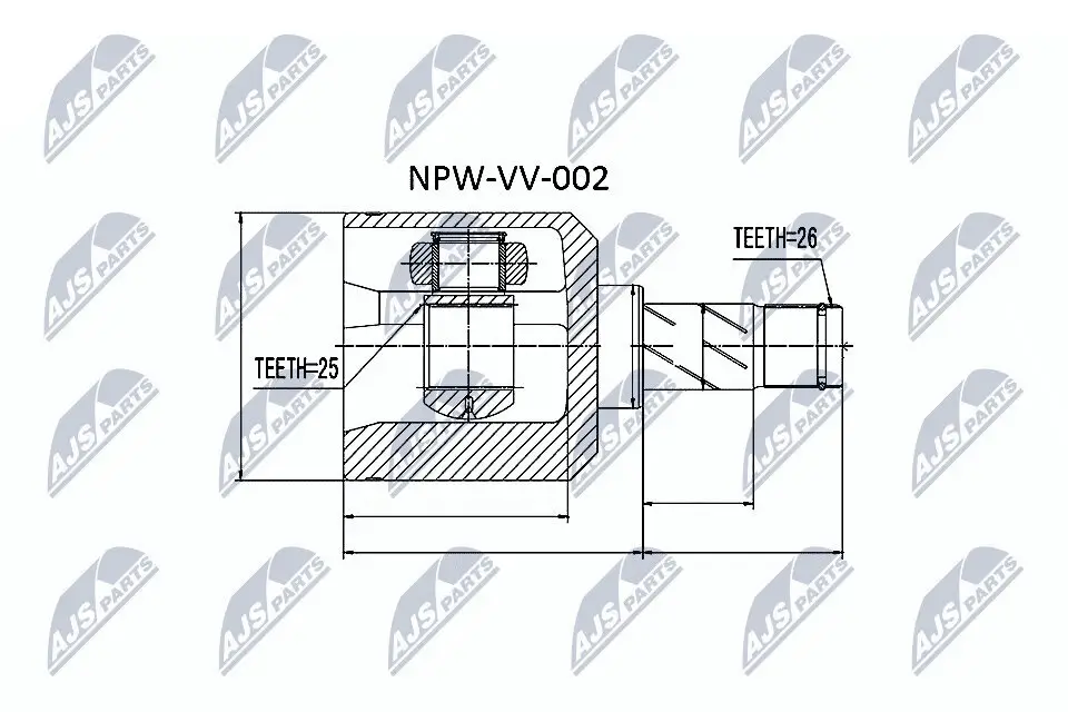 Gelenksatz, Antriebswelle NTY NPW-VV-002