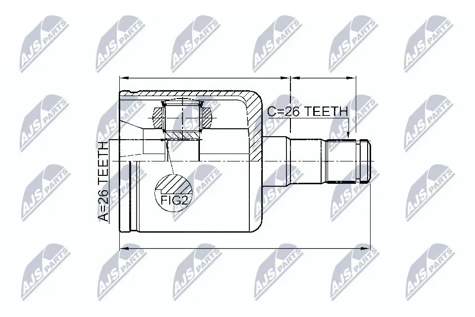 Gelenksatz, Antriebswelle NTY NPW-VV-003