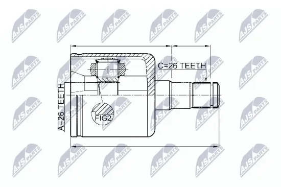 Gelenksatz, Antriebswelle Vorderachse links getriebeseitig NTY NPW-VV-003 Bild Gelenksatz, Antriebswelle Vorderachse links getriebeseitig NTY NPW-VV-003