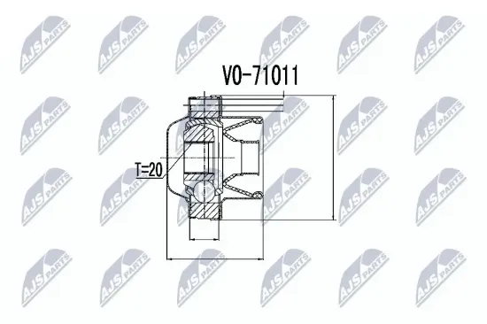 Gelenk, Längswelle NTY NPW-VV-006 Bild Gelenk, Längswelle NTY NPW-VV-006