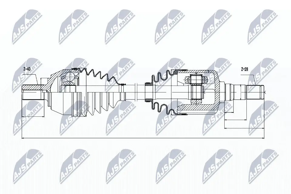 Antriebswelle NTY NPW-VV-036