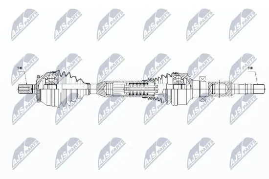 Antriebswelle Vorderachse rechts NTY NPW-VV-053 Bild Antriebswelle Vorderachse rechts NTY NPW-VV-053