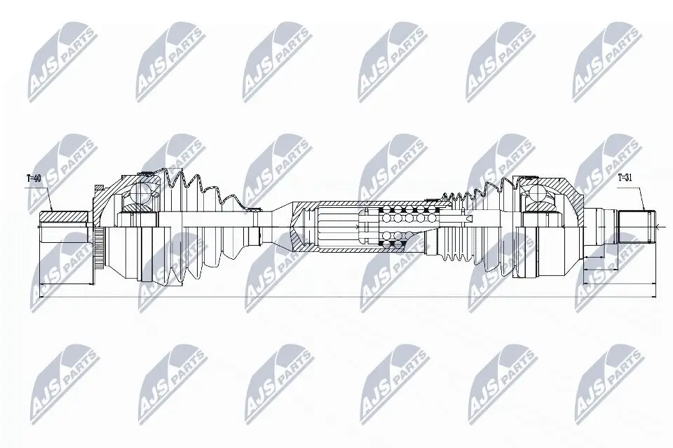 Antriebswelle Vorderachse Vorderachse links NTY NPW-VV-063
