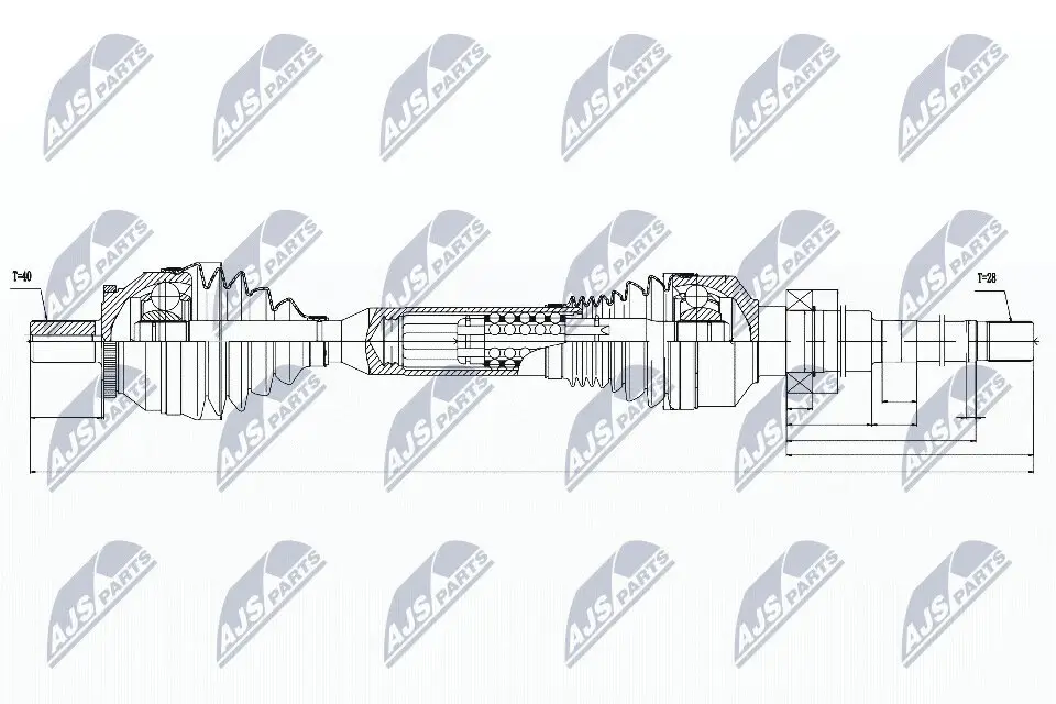 Antriebswelle Vorderachse rechts NTY NPW-VV-064