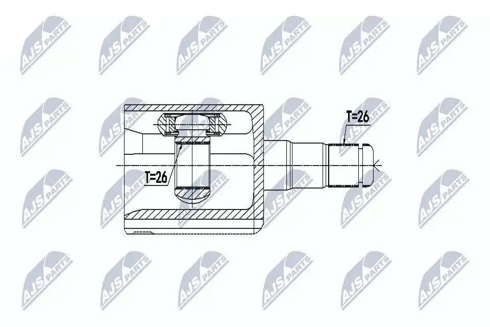 Gelenksatz, Antriebswelle Vorderachse links NTY NPW-VV-084