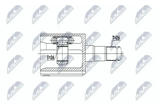 Gelenksatz, Antriebswelle Vorderachse links NTY NPW-VV-084 Bild Gelenksatz, Antriebswelle Vorderachse links NTY NPW-VV-084