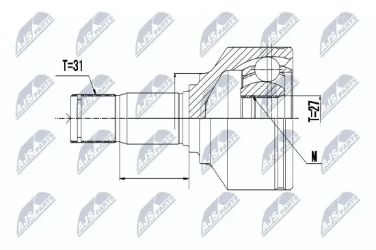 Gelenksatz, Antriebswelle NTY NPW-VV-095 Bild Gelenksatz, Antriebswelle NTY NPW-VV-095