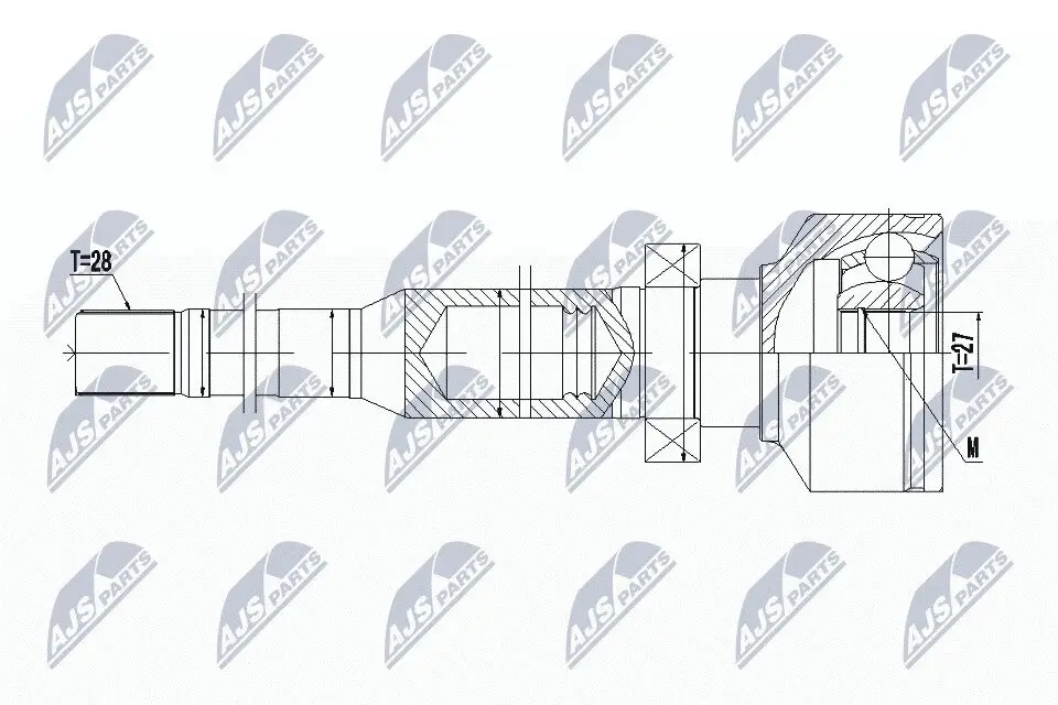 Gelenksatz, Antriebswelle NTY NPW-VV-102