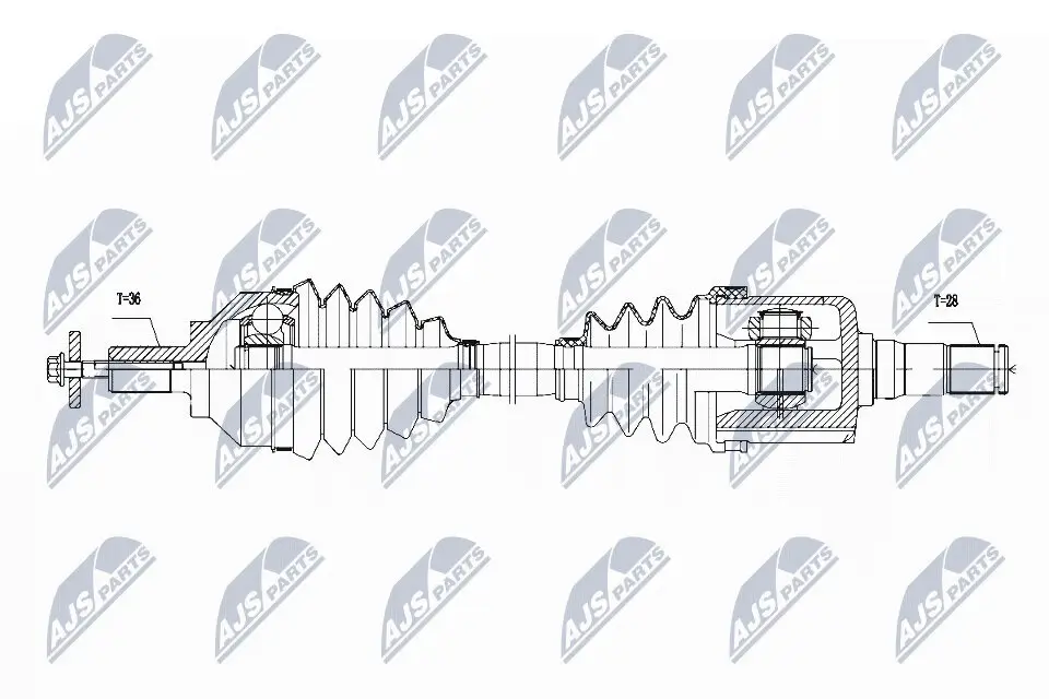 Antriebswelle Vorderachse links NTY NPW-VV-111
