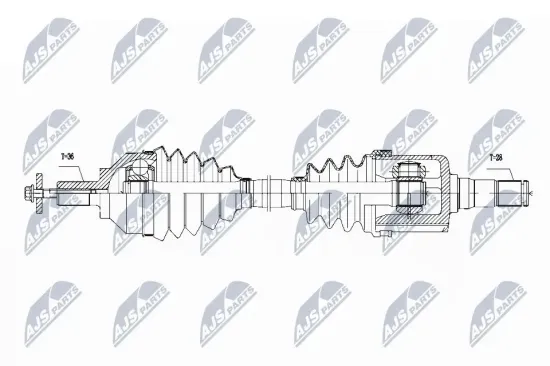 Antriebswelle Vorderachse links NTY NPW-VV-111 Bild Antriebswelle Vorderachse links NTY NPW-VV-111