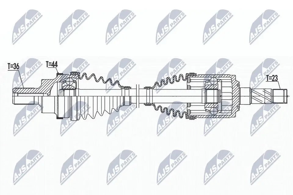 Antriebswelle Hinterachse Hinterachse links Hinterachse rechts NTY NPW-VV-119