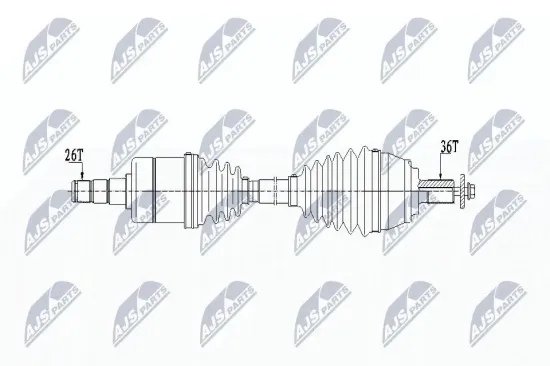 Antriebswelle Vorderachse links NTY NPW-VV-131 Bild Antriebswelle Vorderachse links NTY NPW-VV-131