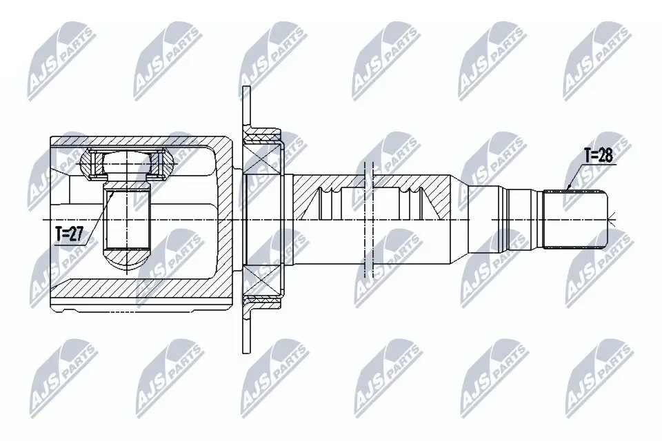 Antriebswelle Vorderachse rechts NTY NPW-VV-134