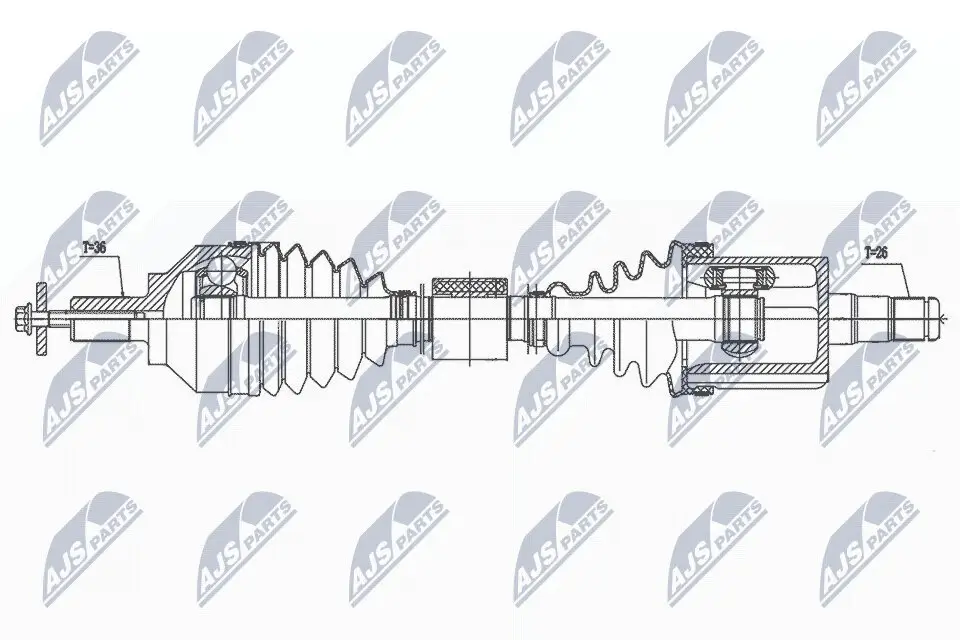 Antriebswelle Vorderachse links NTY NPW-VV-139