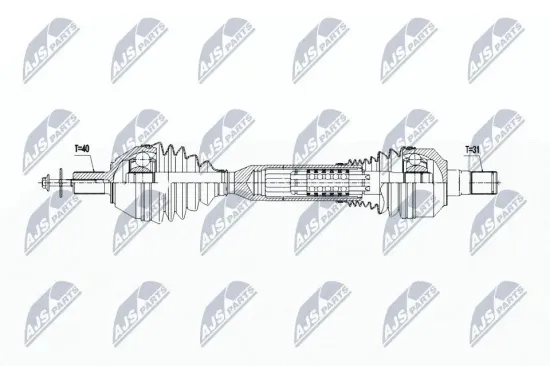 Antriebswelle Vorderachse links NTY NPW-VV-148 Bild Antriebswelle Vorderachse links NTY NPW-VV-148