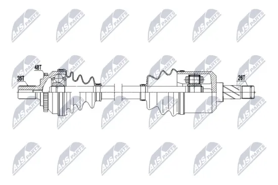 Antriebswelle Vorderachse links NTY NPW-VV-153 Bild Antriebswelle Vorderachse links NTY NPW-VV-153