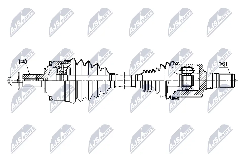 Antriebswelle Vorderachse links NTY NPW-VV-164