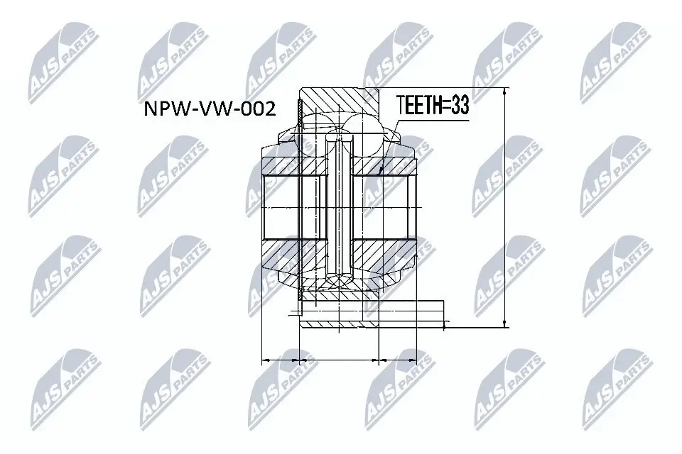 Gelenksatz, Antriebswelle NTY NPW-VW-002