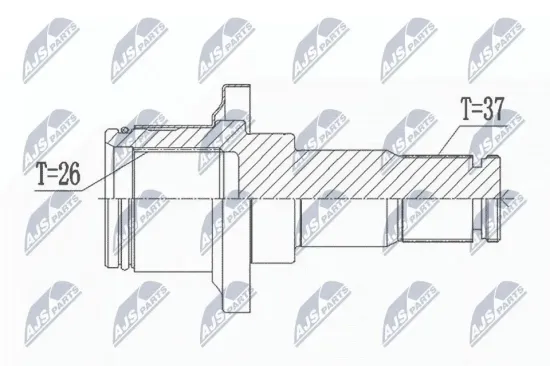 Antriebswelle Vorderachse NTY NPW-VW-004W1 Bild Antriebswelle Vorderachse NTY NPW-VW-004W1