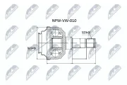 Gelenksatz, Antriebswelle Vorderachse links NTY NPW-VW-010