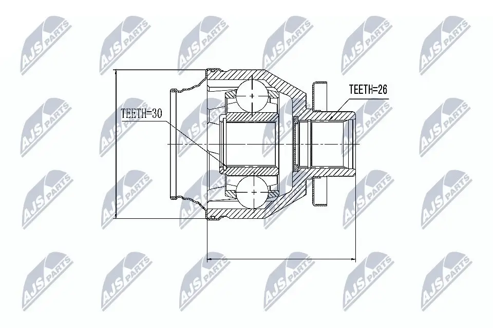 Gelenksatz, Antriebswelle NTY NPW-VW-014