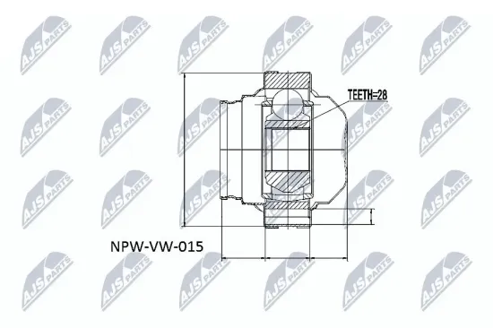 Gelenksatz, Antriebswelle getriebeseitig NTY NPW-VW-015 Bild Gelenksatz, Antriebswelle getriebeseitig NTY NPW-VW-015