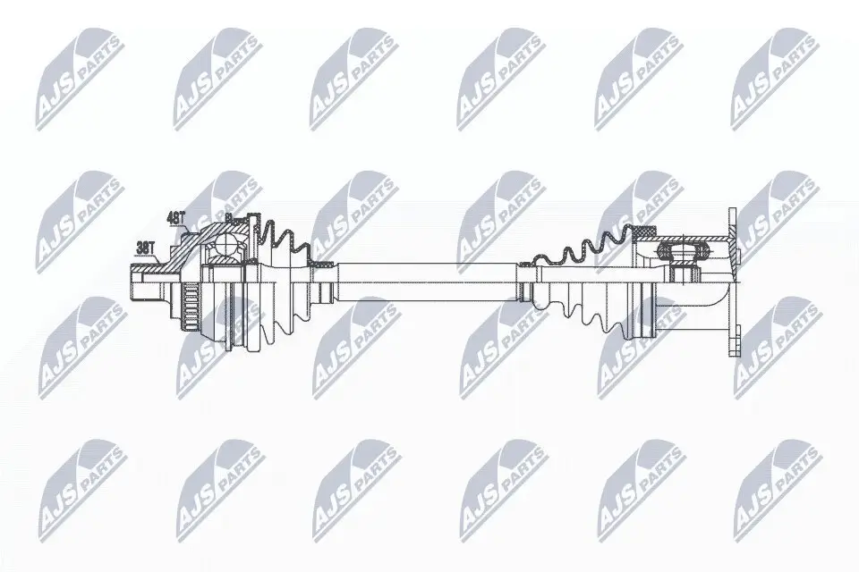 Antriebswelle Vorderachse links Vorderachse rechts NTY NPW-VW-036