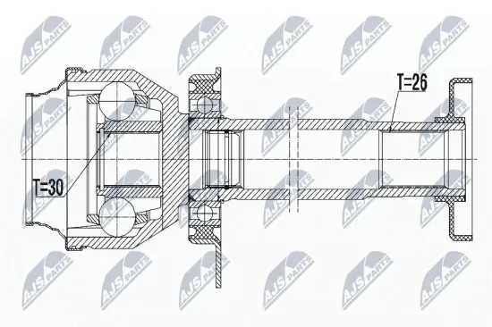 Gelenksatz, Antriebswelle NTY NPW-VW-044 Bild Gelenksatz, Antriebswelle NTY NPW-VW-044