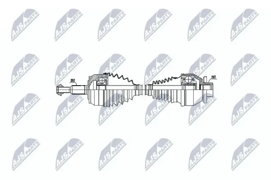 Antriebswelle Vorderachse links NTY NPW-VW-046 Bild Antriebswelle Vorderachse links NTY NPW-VW-046