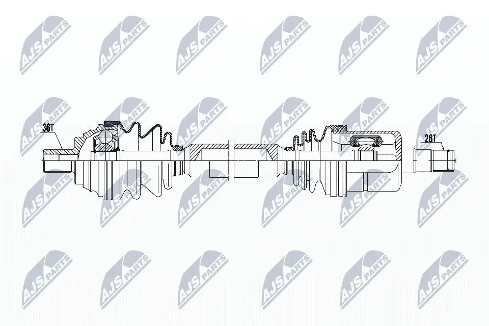 Antriebswelle Vorderachse rechts NTY NPW-VW-053