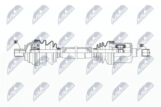 Antriebswelle Vorderachse rechts NTY NPW-VW-053 Bild Antriebswelle Vorderachse rechts NTY NPW-VW-053