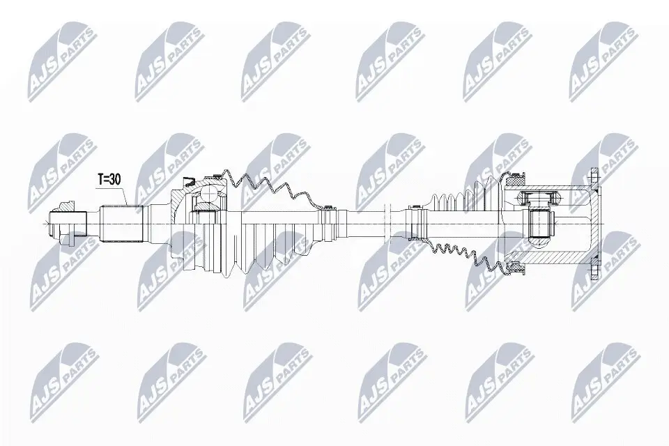 Antriebswelle Vorderachse Vorderachse links Vorderachse rechts NTY NPW-VW-065