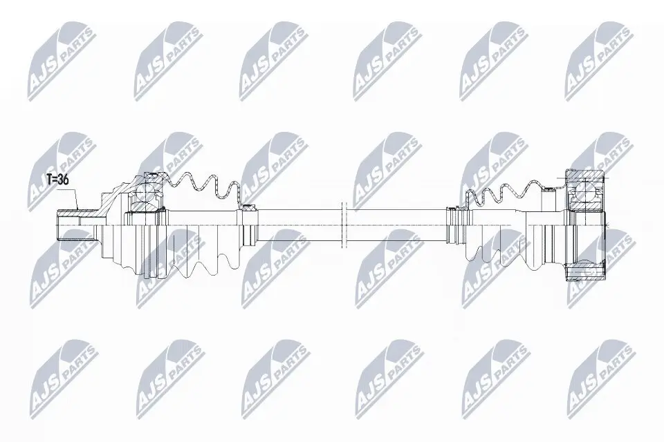 Antriebswelle Vorderachse links NTY NPW-VW-067