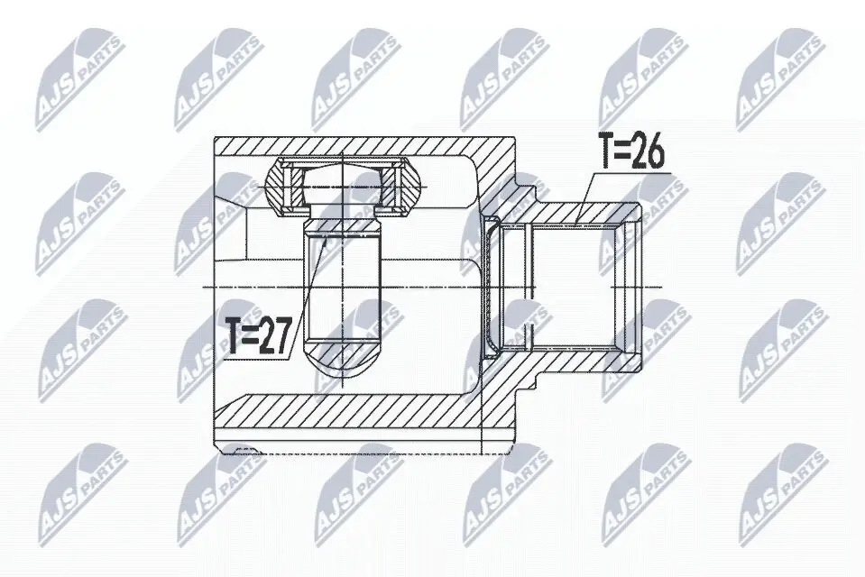 Gelenksatz, Antriebswelle NTY NPW-VW-076