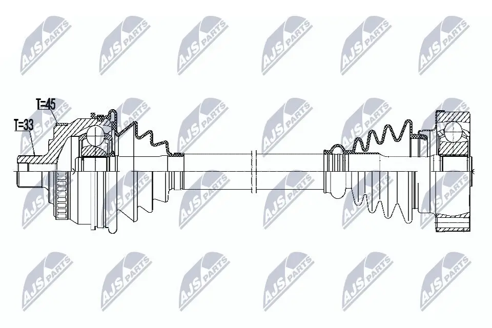 Antriebswelle Hinterachse Hinterachse links Hinterachse rechts NTY NPW-VW-091