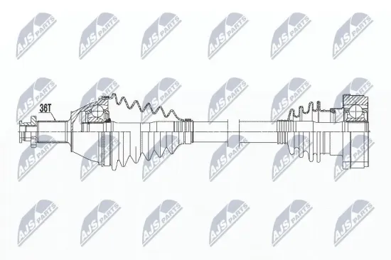 Antriebswelle Vorderachse links NTY NPW-VW-099 Bild Antriebswelle Vorderachse links NTY NPW-VW-099