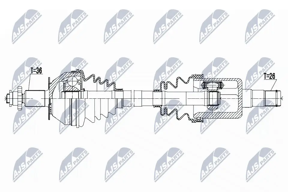 Antriebswelle Vorderachse rechts NTY NPW-VW-125