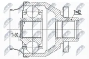 Gelenksatz, Antriebswelle NTY NPW-VW-138